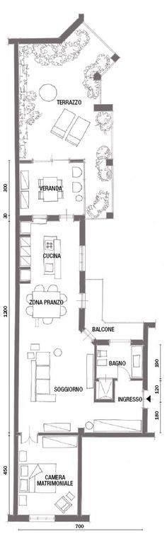 the floor plan for an apartment