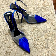 Authentic Saint Laurent Heels They Are Not My Style, But In Perfect Condition Designer Blue Pointed Toe Heels, Saint Laurent Shoes, Gorgeous Shoes, Shoe Brands, Shoes Women Heels, Shoes Heels, Saint Laurent, Shoe Accessories, Brand New