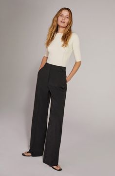 Favorite Daughter The Fiona Wide Leg Pants | Nordstrom Flat Front Pants Women, Wedding Fits, Curated Wardrobe, Summer Business Casual Outfits, Vision 2024, Casual Work Outfits Women, Business Casual Summer, Wardrobe Refresh, Leg Pants Outfit