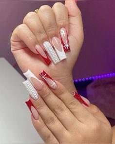 Glow Nails, Simple Acrylic Nails, Short Square Acrylic Nails, Long Acrylic Nails Coffin, Fabulous Christmas, Acrylic Nails Coffin Pink, Christmas Nails Acrylic