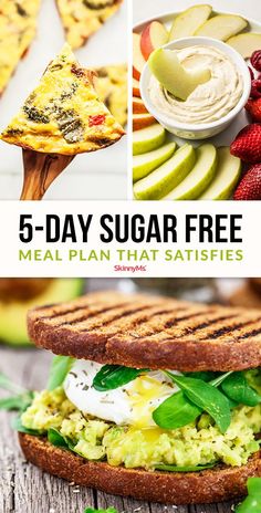 No Sugar Diet For Beginners Meal Plan, Sugar Free Breakfast Ideas, Sugar Free Meals, Sugar Fast, Ww Snacks