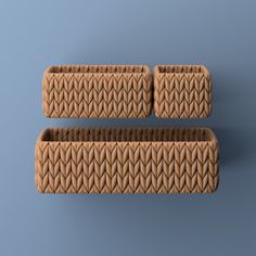 an image of two brown seats on a blue background