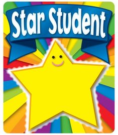 the star student logo is shown in front of colorful background with stars and blue ribbon