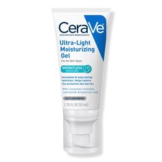 Ultra-Light Facial Gel with Hyaluronic Acid for All Skin Types - CeraVe | Ulta Beauty Facial Gel, Light Moisturizer, Gel Moisturizer, Face Moisturizer, Ulta Beauty, Smell Good, All Skin Types, Makeup Products, Hyaluronic Acid