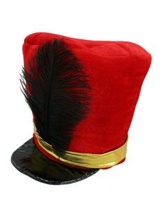 Adult Nutcracker Toy Soldier Guard English Hat Costume Marching Band Majorette The Nicky Bigs Novelties Velveteen Toy Soldier or Band Majorette Hat. Overall Exterior of the Hat Measures Approximately 8 inches tall. 9.5 inches long, and 8 inches wide. The Interior circumference of the hat is approximately 58 centimeters or 22.8 inches and fits up to 62 cm snug. The construction of the hat allows smaller and larger heads than the opening dimensions. You can wear a beanie cap or head cap if the hat