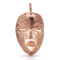 Better Jewelry Real Copper African Mask Pendant Gold Ring Indian, West Indian Bangles, Acorn Jewelry, Gold Initial Ring, Indian Rings, Oxidized Necklace, Bamboo Earrings, African Mask, African Necklace