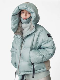 An oversized and easy modern silhouette. Overfilled with responsibly sourced and traceable 700 fill power down for your warmest solution. A large cozy hood and eco-friendlier PFC free DWR to repel rain and snow, round out this ready-to-wear luxury staple. Available in a choice of wool-blend shearling or nylon fabrics. Best Puffer Jacket, Quilted Shirt, Luxury Outerwear, Wool Shirt, Slate Gray, Down Vest, Outerwear Women, Women Collection, Down Jacket