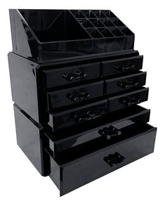 Professional Black Makeup Acrylic Organizer Drawers Acrylic Makeup Storage, Organizer Drawers, Gothic Decor Bedroom, Gothic Bedroom, Makeup Drawer Organization, Dark Home Decor, Goth Home Decor, Cosmetic Display, Goth Decor