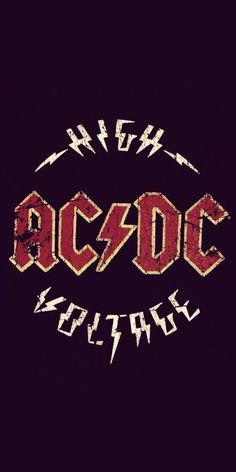 the logo for ac / dc's heavy metal band, which is featured in an old