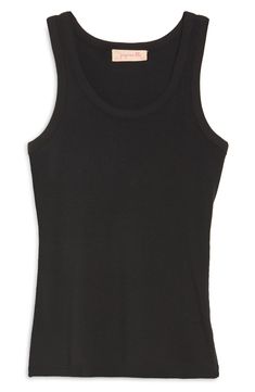 Relax, this ribbed tank has got you for both comfort and support in an easy-fit cut from stretch cotton and a hidden built-in shelf bra. Style Name:Papinelle Ribbed Shelf Bra Tank. Style Number: 6240992. Black Ribbed Scoop Neck Tank Top, Black Sleeveless Tank Top With Ribbing, Stretch Ribbed Scoop Neck Vest, Black Stretch Ribbed Tank Top, Fitted Scoop Neck Ribbed Tank Top, Fitted Ribbed Scoop Neck Tank Top, Fitted Ribbed Tank Top With Scoop Neck, Black Ribbed Tank Top, Fitted Ribbed Tank Top For Everyday