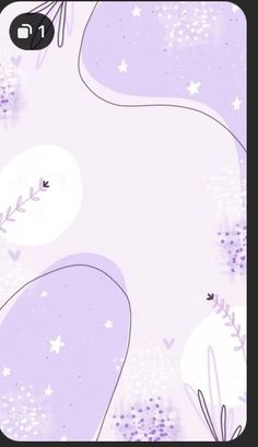 a purple background with stars and plants