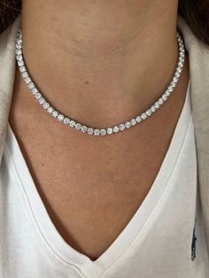 Diamond Necklace Chain, Diamond Chains Women, Tenis Necklace, Tennis Diamond Necklace, Tennis Necklace Diamond, Everyday Diamond Necklace, Diamond Jewlery, Tennis Chain Necklace, Long Gold Necklace