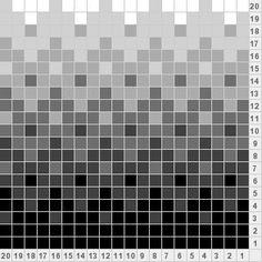 a black and white calendar with squares on it