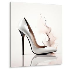 Bring Contemporary Abstraction to your home with this metal wall decor. This "White High heels smoke fashion brand elegance" Metal Artwork is available in several sizes, making it the focal point of any room or office. Elevate your space with our exquisite Metal Wall Decor printed on a sleek Aluminium sheet. The marriage of industrial strength and artistic finesse creates a stunning visual impact. This durable, contemporary piece adds a modern edge to any room, effortlessly blending style and su White High Heels, Art Brown, Brown Wall Art, Accent Wall Decor, Aluminium Sheet, Fashion High Heels, Metal Artwork, Metal Wall Decor, Elegant Fashion