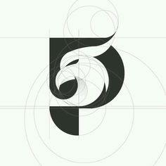 the number three in black and white with an abstract design on it's side