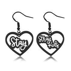 PRICES MAY VARY. SKZ Earrings - Stay Stray Kids Material – High Quality Stainless Steel; Hypoallergenic and allergy free, a simple and decent accessory would match your outfit perfectly. Perfect gift for SKZ Fans This items will come to you nicely packed in a velvet bag, which is strictly protected from any damage during transportation Skz Earrings, Skz Merch, Kids Fans, Birthday Mom, Kids Earrings, Kpop Merch, Allergy Free, Black Earrings, Velvet Bag