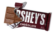 hershey's chocolate bar on white background