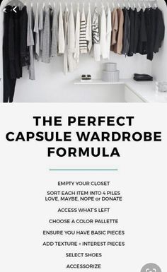 the perfect capsule wardrobe formula to help you find what's right for your closet