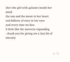 the poem she's the girl with galaxy inside her mind