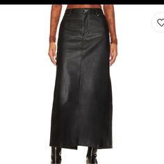 Free People City Slicker Vegan Leather Maxi Skirt Leather Maxi Skirt, City Slickers, Concert Fits, Free People Skirt, Free People Black, Fall 2024, Vegan Leather, Maxi Skirt, Free People