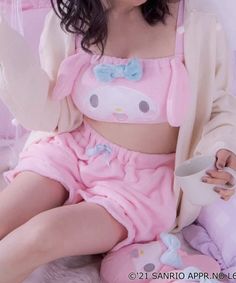 A loungewear set made for the sweetest and made for you. Lounge in comfort and cuteness in this 2 piece pajama set. Features a Sanrio characters embroidery. Fluffy velvet material is very soft and comfy! Cute Sanrio Clothes, Cute Cotton Pajama Shorts For Loungewear, Kawaii Cotton Sleepwear For Loungewear, Cotton Kawaii Sleepwear For Loungewear, Cute Matching Loungewear Set, Cozy Pink Sets For Pajama Party, Cozy Pink Loungewear Sets, Cute Soft Cotton Sleepwear, Cute Matching Sleepwear Sets