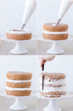 the process to frost a cake with icing