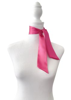 "This self-tie 100% silk scarf can be worn in so many different ways. It looks fabulous with a collared blouse, as a hand scarf, on a pony tail or even simply around your neck. This print also comes in other styles, Big Bow, Classic and Skinny. You can find all of those in our Bow Scarves section. - Mini Style, 2\" wide x 30\" long - Dry Clean/ Hand wash - Made in the USA *Colors vary on-screen SHOP MORE BOW SCARVES, https://www.etsy.com/shop/melissavelia?section_id=22443156" Elegant Silk Tie Neck Scarf With Ties, Chic Pink Silk Scarf For Formal Occasions, Chic Ties As A Gift, Chic Neckwear Ties As Gift, Chic Formal Tie Neckwear, Chic Pink Satin Silk Scarf, Silk Necktie As A Gift, Silk Standard Tie As A Gift, Silk Standard Tie As Gift