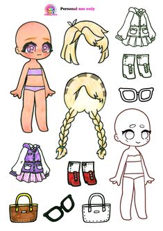 the paper doll is ready to be cut out and put on it's own clothes