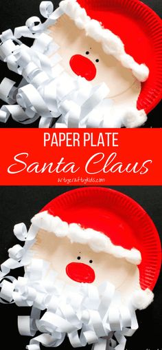 paper plate santa claus craft for kids to make