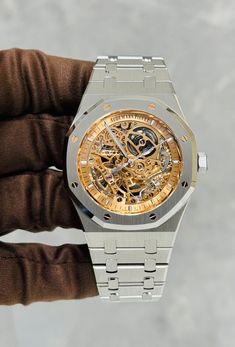 Audemars Piguet Royal oak Platinum Skeleton Mens Watches Guide, Audemars Piguet Men, Dancing Diamond, Expensive Jewelry Luxury, Mens Fashion Wear, Apple Watch Case, Hand Watch, Buy Watches