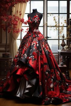 stunning dress Hufflepuff Outfit, Fairy Dresses, Red Wedding Dresses, Red Dresses, Prom Outfits, Grad Dresses, Modern Dress, Red Wedding, Fantasy Fashion