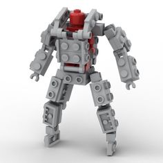 an image of a robot that is made out of legos on a white background