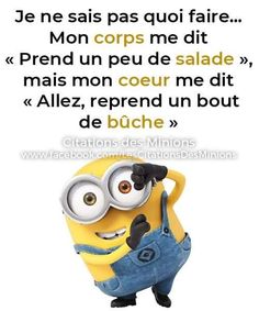 a minion is standing in front of a white background with the words despicable minions