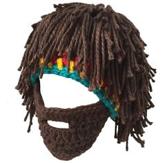 PRICES MAY VARY. Material: acrylic/wooly knitted. Colorful Knitting wig hat, barbarian vagabond bearded cosplay funny beanie. Handmade crochet knitted wig hat and comfortable & warm to wear. One size fits most, funny gifts for freinds, family, Best for Christmas and Halloween etc. Funny knitting mask hat with beard detachable. This beard knit hat is perfect for keeping your funny warm during cold weather activities! wool hair&beard may be funny hats, but they also put the FUN in functional! They Crochet Mustache, Crochet Beard Hat, Knitted Beard, Beard Wig, Funny Beanies, Beard Beanie, Beard Hat, Novelty Hats, Wig Hat