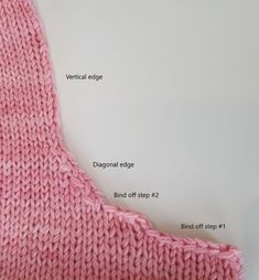 the details of a knitted sweater showing how to sew and crochet