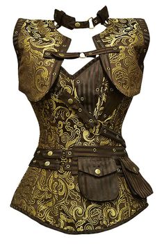 .#korsaj #korse #fashion Steampunk Armor, Steampunk Outfits, Moda Steampunk, Corset Steampunk, Mode Steampunk, Futurisme Retro, Steampunk Corset, Style Steampunk, Steampunk Cosplay