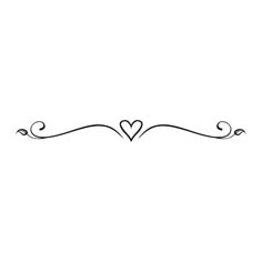 a black and white drawing of two hearts in the shape of a line on a white background