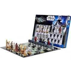 the star wars chess set is in its box