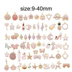 Product Overview Description  Condition: 100% Brand New Material: Enamel Alloy Size: Mixed Size(Approx) Main Color: Pink Package Included: 10 Pair Pendants Feedback If you are satisfied with our products and service,pls leave "Positive Feedback"and our system will do the same feedback ASPS.If you don't satisfied with the products when you receive it,you can contact us for a solution before leave the "Feedback". Thanks  so much for your support and cooperation. Contact us Any question d Paint Metal, Bracelet Craft, Diy Art Projects, Jewelry Making Necklace, Pink Themes, Jewelry Making Charms, Pink Enamel, How To Make Necklaces, Enamel Charms