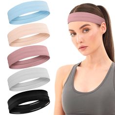 PRICES MAY VARY. 【Sweat Absorption】The headband efficiently pulls sweat away and rapidly evaporates it, keeping your head cool and comfortable. It minimizes sweat interference during intense workouts, allowing you to focus on every challenge unhindered. 【Perfect Adaption】The hair band designed with a unique elastic band and silicone non-slip strip, it guarantees a snug fit across various head sizes. Whether sprinting, jumping, or flipping, it stays in place, offering you unrestricted freedom of