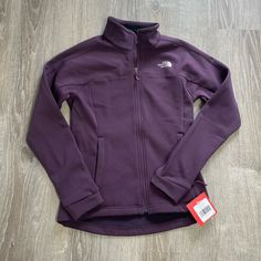 New With Tags. Size Small Purple North Face, Family Closet, North Face Jacket Women's, Zip Hoodies Womens, The North Face Purple, North Face Purple, Denim Outfits, Daily Fashion Inspiration, Rain Jacket Women