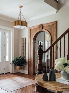 the entryway is clean and ready for guests to use it as an entrance way