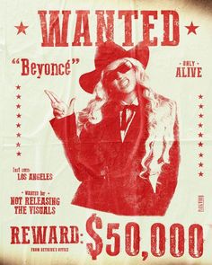 a wanted poster with a woman in a cowboy hat and glasses on it's face