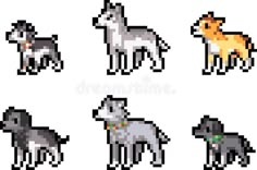 pixel art dogs set on white background royalty illustration stock images and clippings for use in