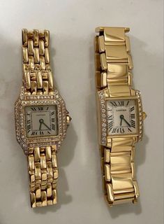 Gold Watches, Gold Girl, Luxe Jewelry, Cartier Watch, Stacked Jewelry