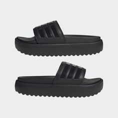 adidas Adilette Platform Slides - Black | Unisex Swim | adidas US Adidas Platform, Adidas Sandals, Adidas Slides, Adidas Adilette, Platform Slides, Dream Shoes, Adidas Online, Black Adidas, Adidas Shoes