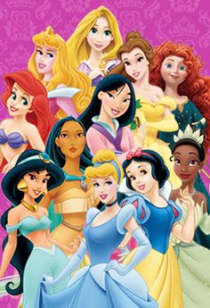 there are many princesses in this picture