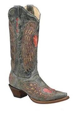 CORRAL Women's Black/Antique Saddle Wing and Heart Inlay Snip Toe Boot – Jeb's Western, Work, and Outdoor Wear Snip Toe Cowgirl Boots, Corral Boots Womens, Black Western Boots, Boot Scootin Boogie, Custom Cowboy Boots, Corral Boots, Equestrian Boots, Boot Companies, Studded Boots