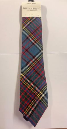 100% new wool tartan tie made in the Anderson Modern tartan from Lochcarron.  Anderson Modern is a bright blue and green based tartan with red and yellow over checks. Made in Scotland  8cm x 142 cm (3" x 55") Tartan Coat, Boss Suits, Tartan Tie, Tartan Accessories, Red And Yellow, Blue And Green, Bright Blue, Tartan, Scotland