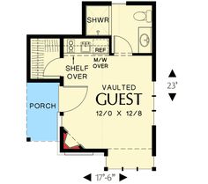 the floor plan for this small house